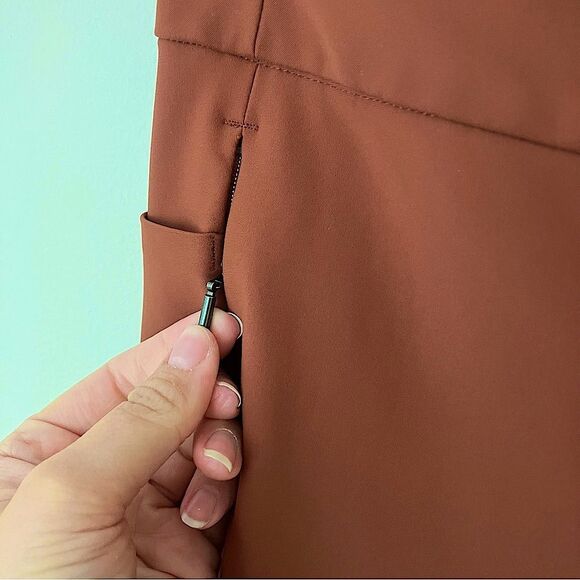 Athleta Women’s Burnt Orange Stellar Skinny Trouser in Ancient Mahogany Size 10 - Picture 7 of 11